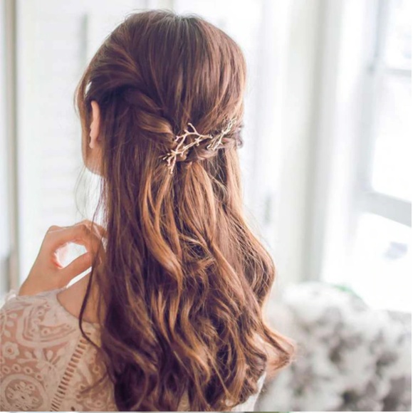 Vintage Natural Tree Branch Silver/Gold Hair Pins - Picture 2 of 8